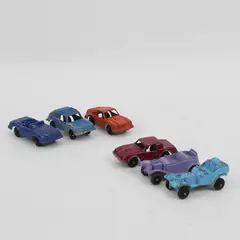 Lot of 6 Vintage Tootsietoy Metal Diecast Toy Cars Assorted Styles
