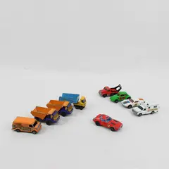 Lot of 10 Die Cast Cars & Trucks Vintage Manufacture Toy Vehicles