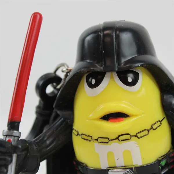 Yellow M&M Darth Vader Star Wars Keychain Action Feature Nonworking