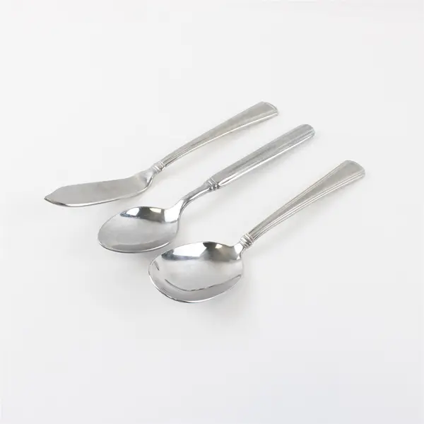 Reed & Barton Newhall Matte 18/10 Flatware: Butter Knife, Sugar Spoon, Teaspoon