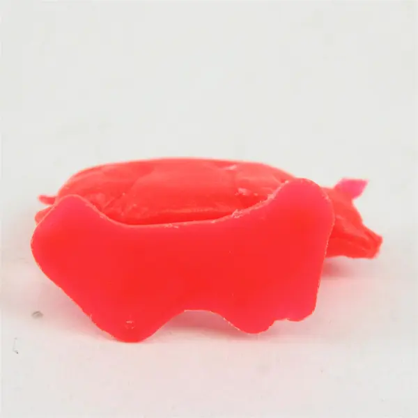 Lot of 4 Vintage Plastic Pigs & Dog Bright Red Green Farm Animal Figurines