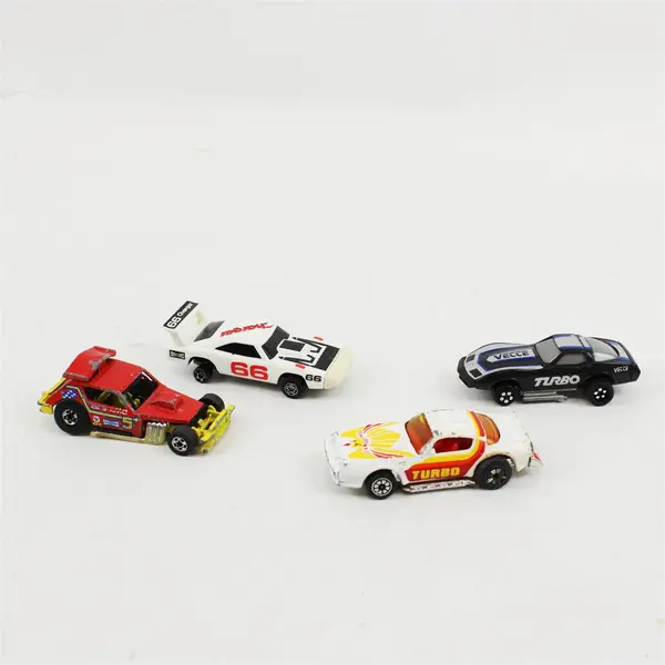 Lot of 4 Vintage Mixed Brand Diecast Race Cars Hot Wheels Kidco