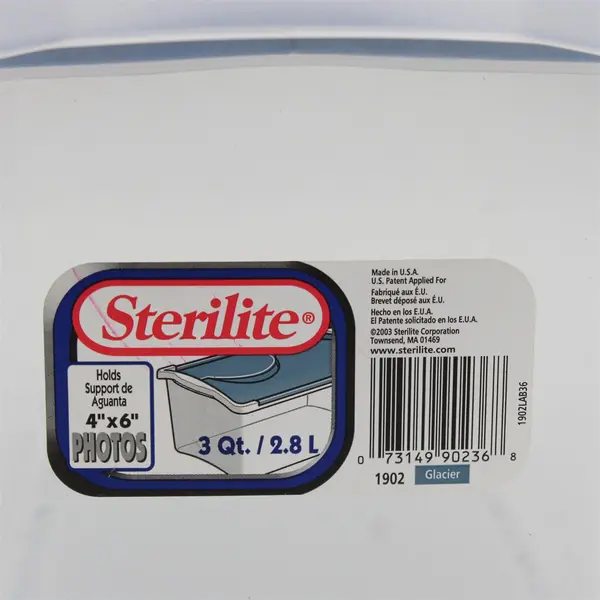 Sterilite 3 Qt Plastic Storage Container Home Organization