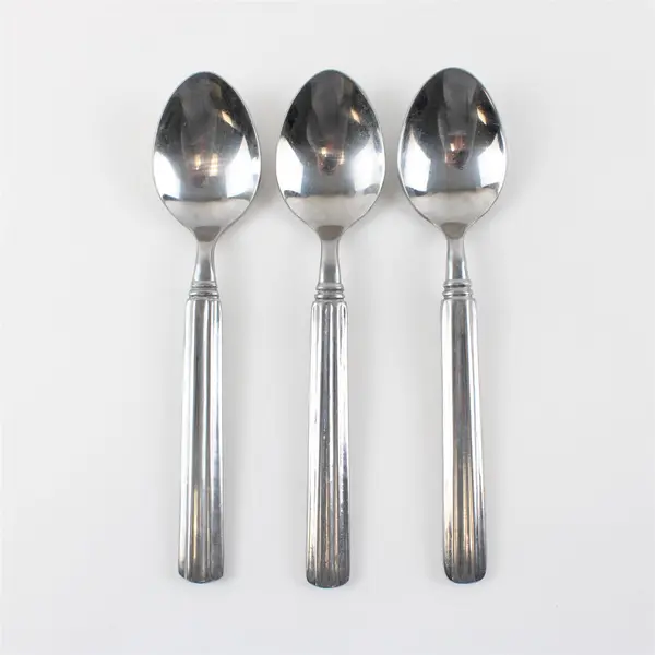 Lot of Three Stainless Gibson  Place/Oval Spoons in the Pattern Sidewalk Cafe