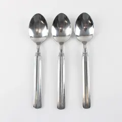 Lot of Three Stainless Gibson  Place/Oval Spoons in the Pattern Sidewalk Cafe