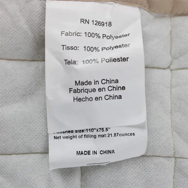 New & Next Design Limited Solid Beige Sofa Cover 100% Polyester 110" X 75.5"