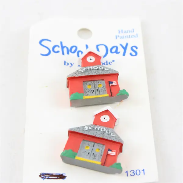 Lot 2x2 La Mode Hand-Painted Child Shank School Days Noah's Ark Zebra New