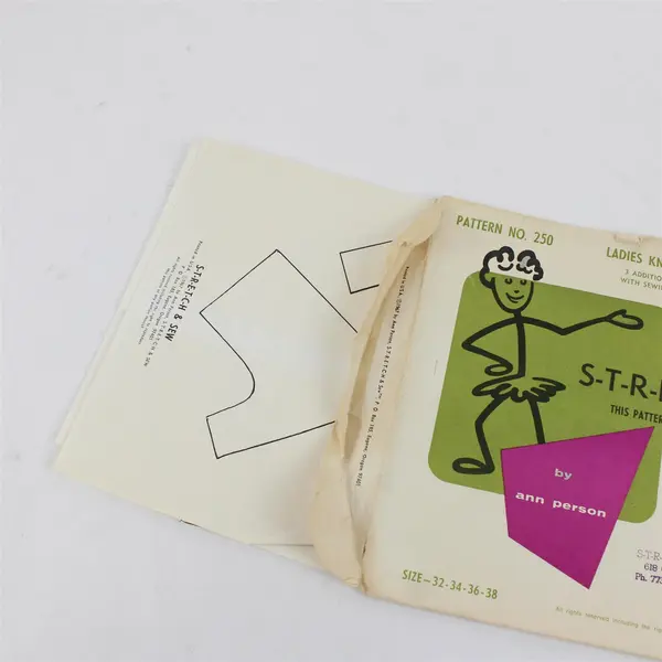 Lot of 2 Sewing Pattern Stretch & Sew 250 Ann Person & Carbon Tracing Paper