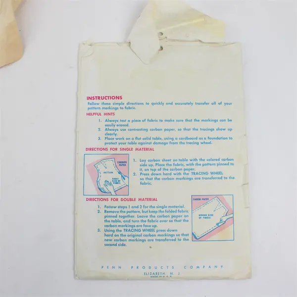 Lot of 2 Sewing Pattern Stretch & Sew 250 Ann Person & Carbon Tracing Paper