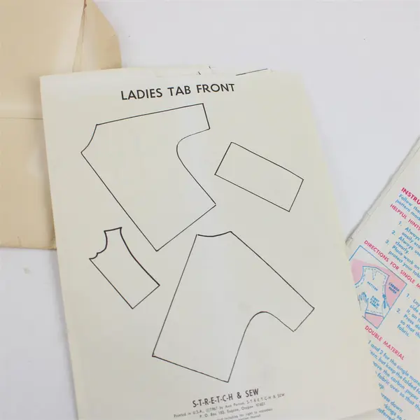 Lot of 2 Sewing Pattern Stretch & Sew 250 Ann Person & Carbon Tracing Paper