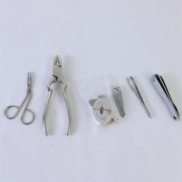Mixed Lot of Grooming Tools: Tweezers, Clippers, 60in Tape Measure