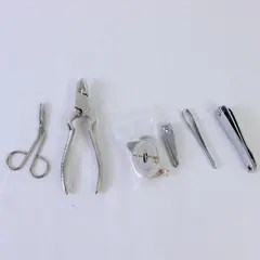 Mixed Lot of Grooming Tools: Tweezers, Clippers, 60in Tape Measure