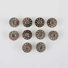 Lot of 10 Stainless Steel Class 15 Sewing Machine Bobbins Singer Brother