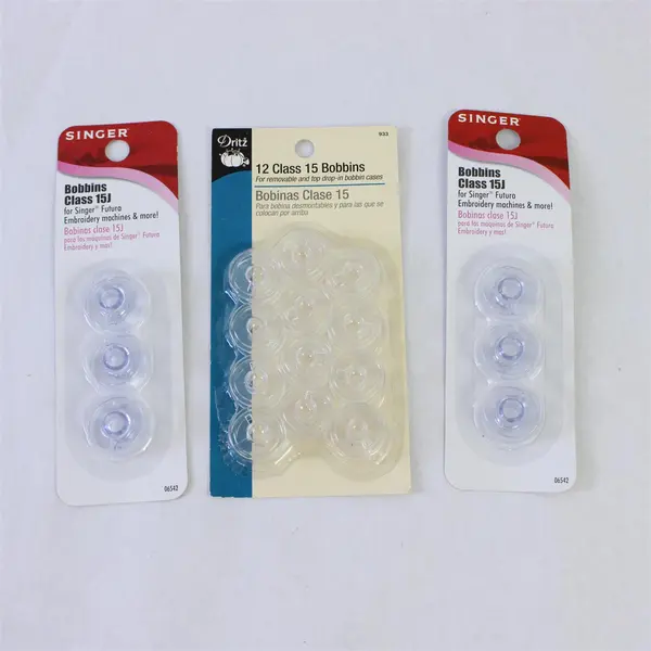 Lot of 3 Singer Dritz Plastic Sewing Machine Bobbins Class 15/15J 18
