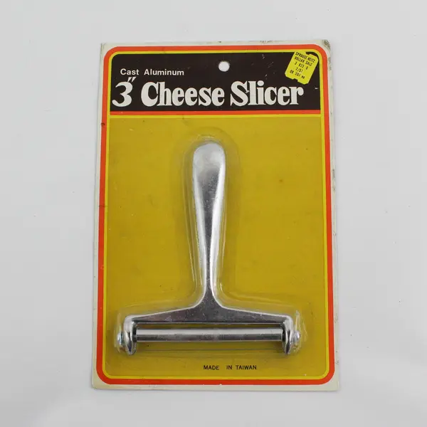 Vintage New In Package 3" Cast Aluminum Cheese Slicer Taiwan Roller