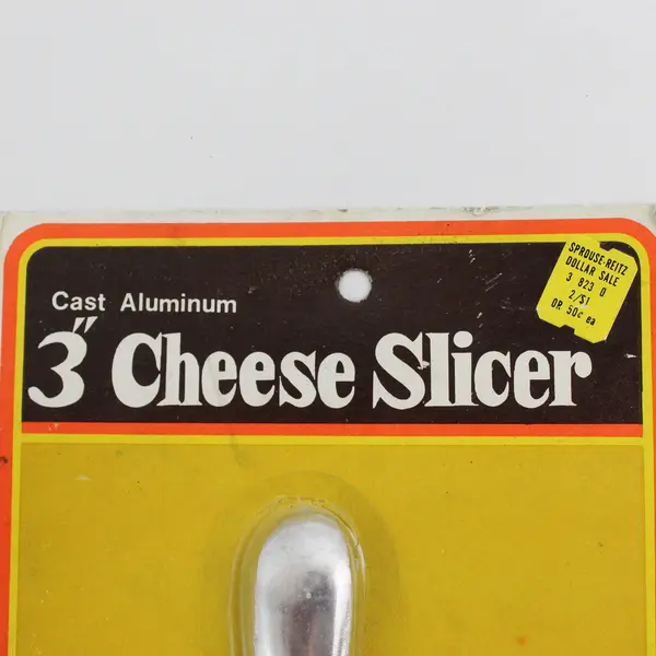 Vintage New In Package 3" Cast Aluminum Cheese Slicer Taiwan Roller