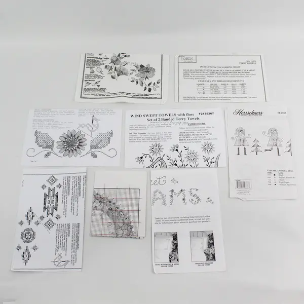 Mixed Lot of 20 Cross Stitch and Embroidery Patterns