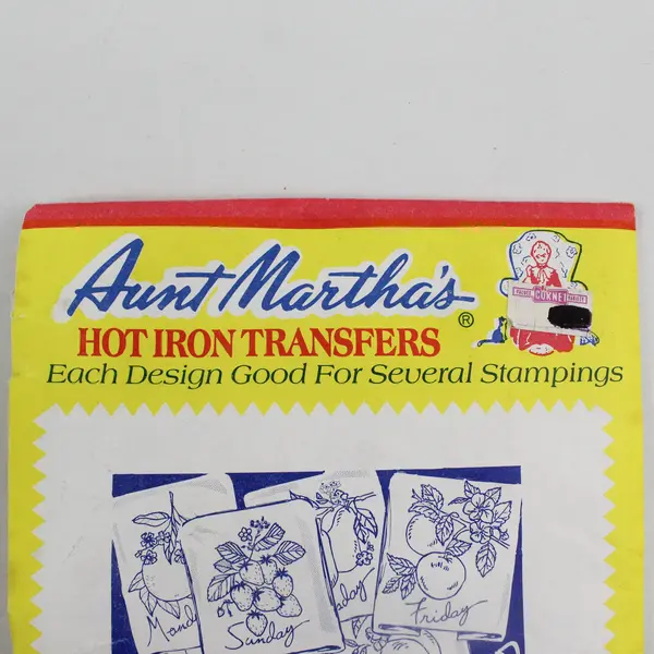 Vintage Aunt Martha's 3749 Fanciful Fruit Hot Iron Transfers Embroidery