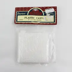 Darice Plastic 3"x3" PVC Square Canvas 10 Pieces