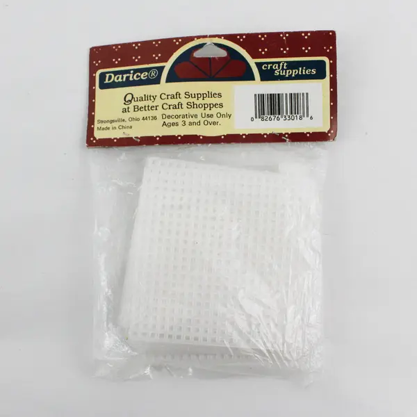 Darice Plastic 3"x3" PVC Square Canvas 10 Pieces