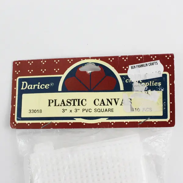 Darice Plastic 3"x3" PVC Square Canvas 10 Pieces