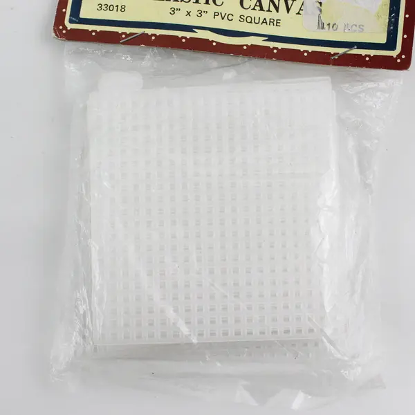 Darice Plastic 3"x3" PVC Square Canvas 10 Pieces