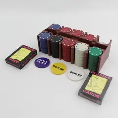 Casino Style Texas Hold 'Em Poker Set In Tin Box 2004, Near Complete #GM-7320