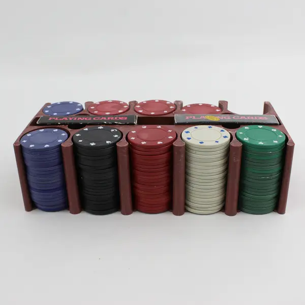 Casino Style Texas Hold 'Em Poker Set In Tin Box 2004, Near Complete #GM-7320