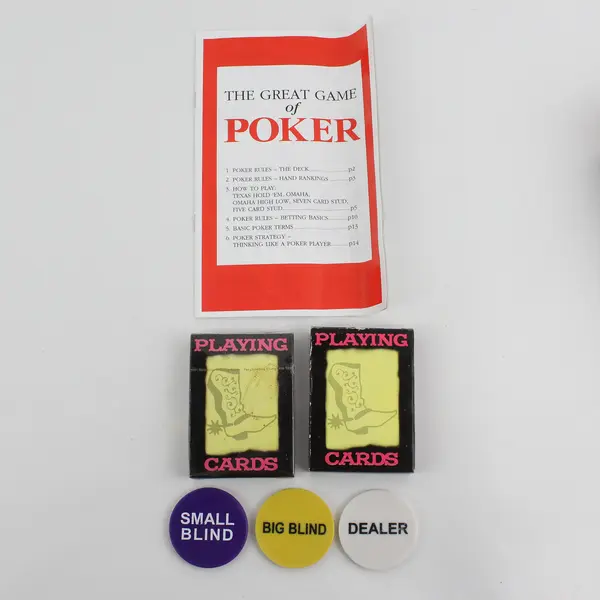 Casino Style Texas Hold 'Em Poker Set In Tin Box 2004, Near Complete #GM-7320