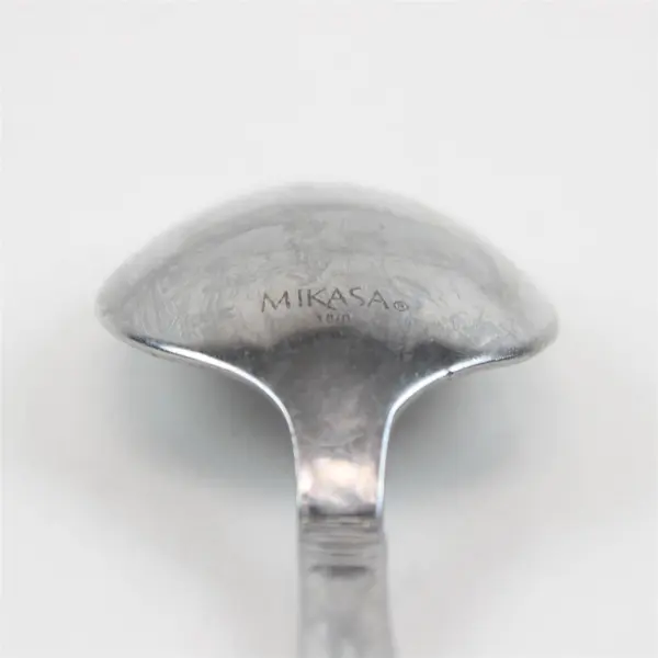 Mikasa Carson Frosted Stainless Steel Oval Soup Spoon 8 in