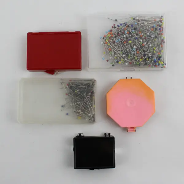 Lot of 5 Containers of Ball Point Pins, Assorted Brands 