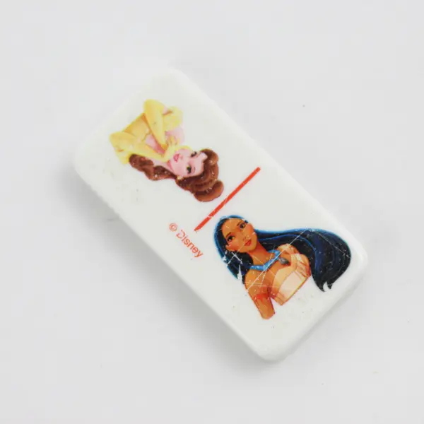 Disney Princess Dominoes Plastic Tile Game 28 Pcs. in Tin, Complete 