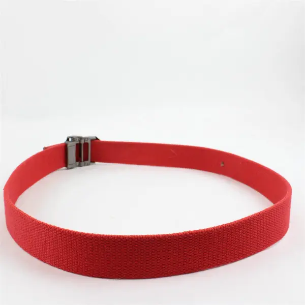 Visualize Golf Belt Red & Gunmetal Gray Owl Engraved Buckle 42in