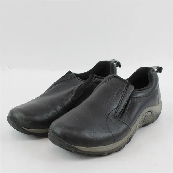 Merrell Jungle Moc Black Leather Slip On Shoes Big Kid's Size 6M