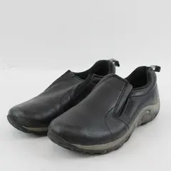 Merrell Jungle Moc Black Leather Slip On Shoes Big Kid's Size 6M