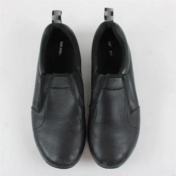Merrell Jungle Moc Black Leather Slip On Shoes Big Kid's Size 6M