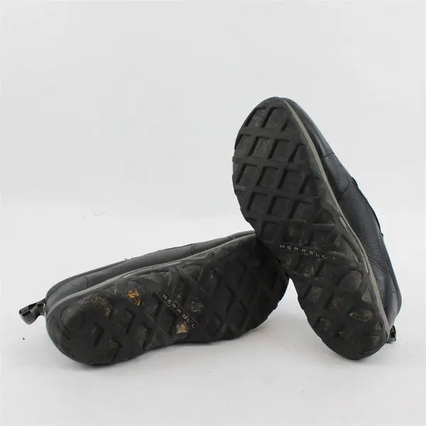 Merrell Jungle Moc Black Leather Slip On Shoes Big Kid's Size 6M