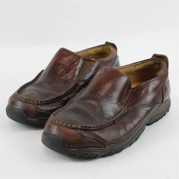 Timberland Boy's Brown Leather Slip-On Loafers Size 6 Casual Shoes