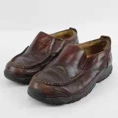 Timberland Boy's Brown Leather Slip-On Loafers Size 6 Casual Shoes