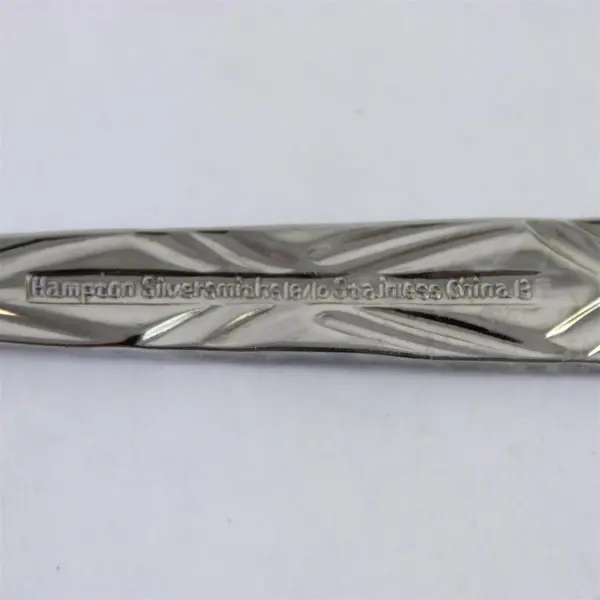 Lot of 2 Hampton Silversmiths HSV2 Stainless Steel Oval Soup Spoons 8"