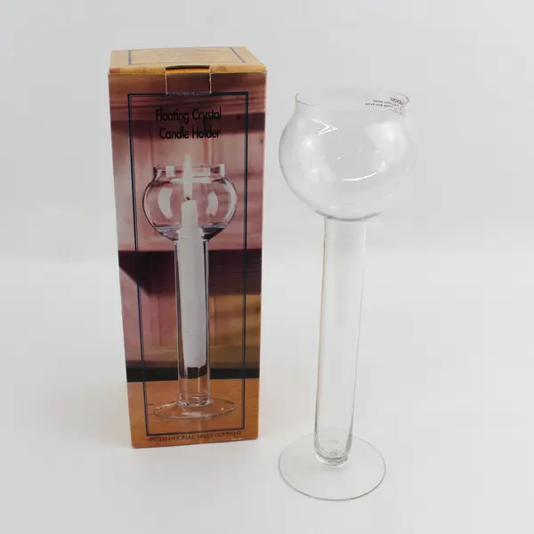 International Silver CO  12" Floating Crystal Candle Holder in Box #44114014 