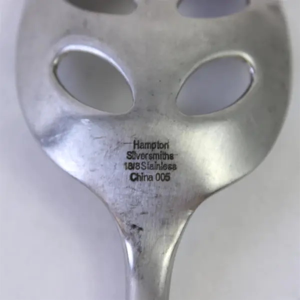 Lot of 2 Pierced Serving Spoons from Hampton Silversmiths in the Pattern HSV31