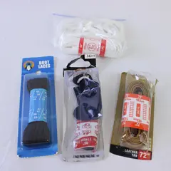 Lot of 5 Pairs Shoelaces 45in 54in 72in White Black Tan Mixed Brands