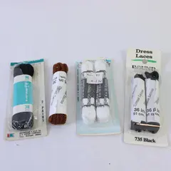 Lot of 4 36in Shoelaces Black Brown White Round Dress Casual Laces