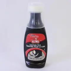 KIWI Leather Dye Black 2.5 oz Bottle w Sponge Applicator