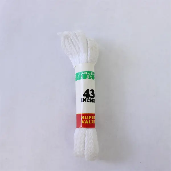 Lot of 3 Pairs Shoelaces White Black Gray 40 43 45 in New with Tags