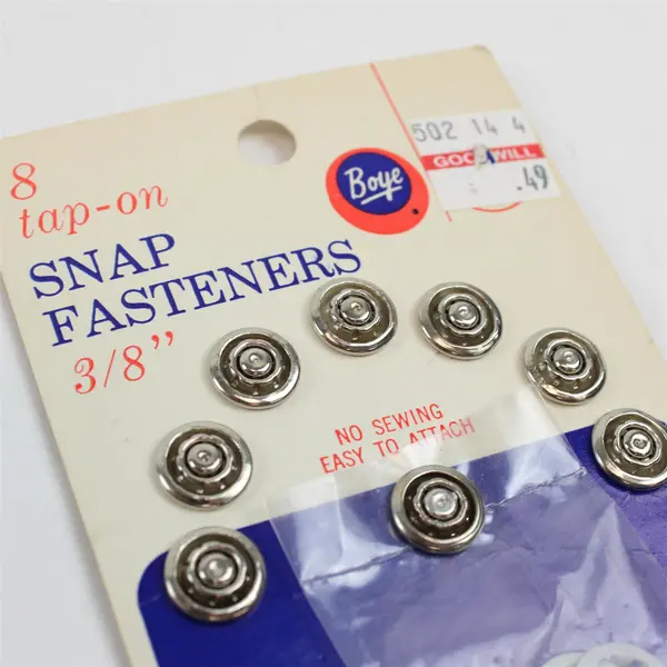 Lot of 4 Sewing Accessories Boye Dritz Coats Zippers Eyelet Snap Fasteners