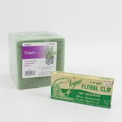 Lot of 2 FloraCraft Foam Block & Vogue Floral Clay Floral Craft Supplies