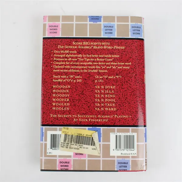 Official Scrabble Brand Word Finder Robert W Schachner 1998 Hardcover
