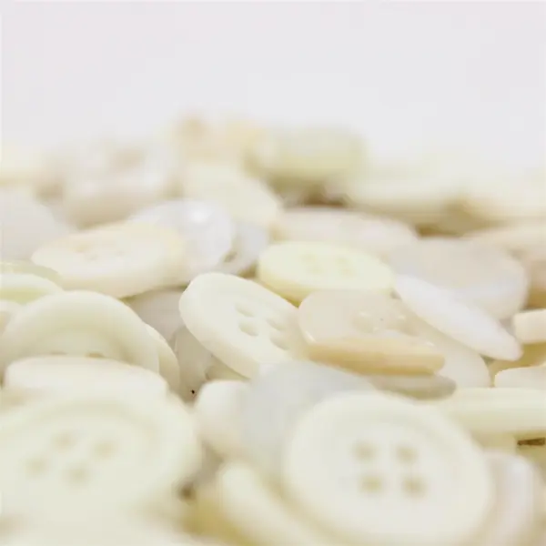 Lot of Mixed White Off White Buttons Assorted Sewing Crafting Repairs